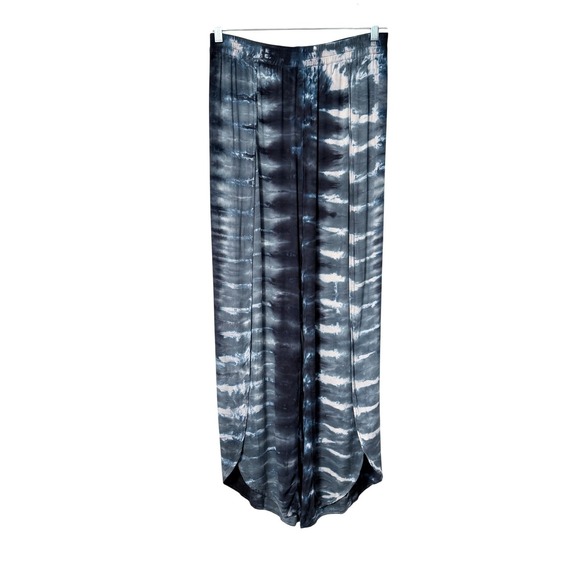Young Fabulous & Broke Pants - Young Fabulous & Broke Pants Womens M Blue Tie Dye Tulip Split Leg Rayon Boho